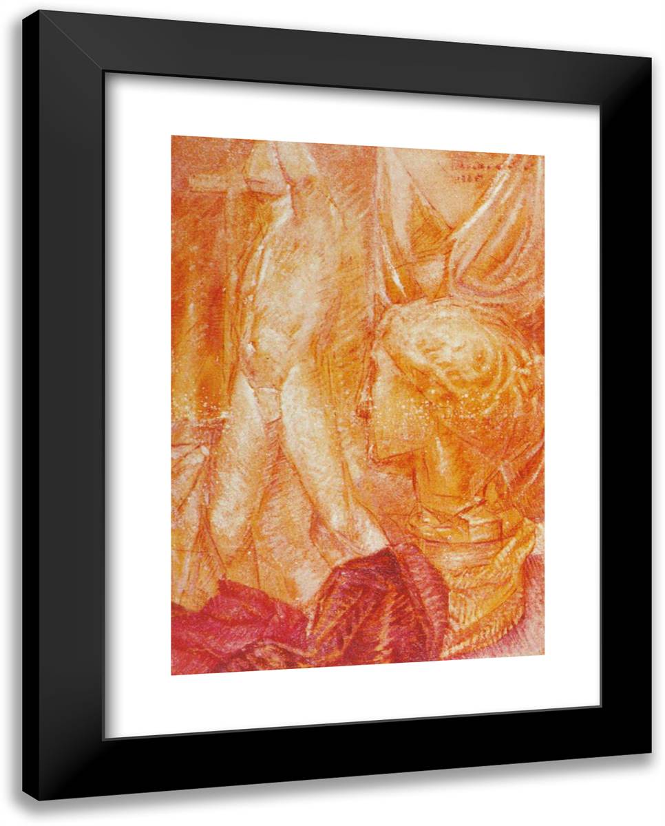 Double-Sided Verso (Studio Scene) 19x24 Black Modern Wood Framed Art Print Poster by Dali, Salvador