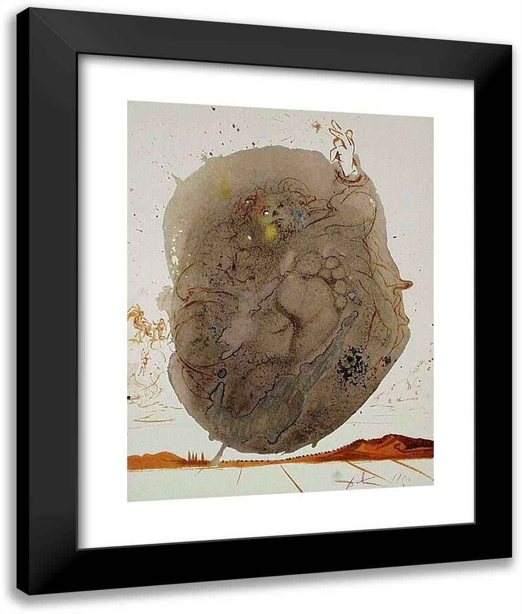 Faciamus Hominem (Genesis 126) 20x24 Black Modern Wood Framed Art Print Poster by Dali, Salvador