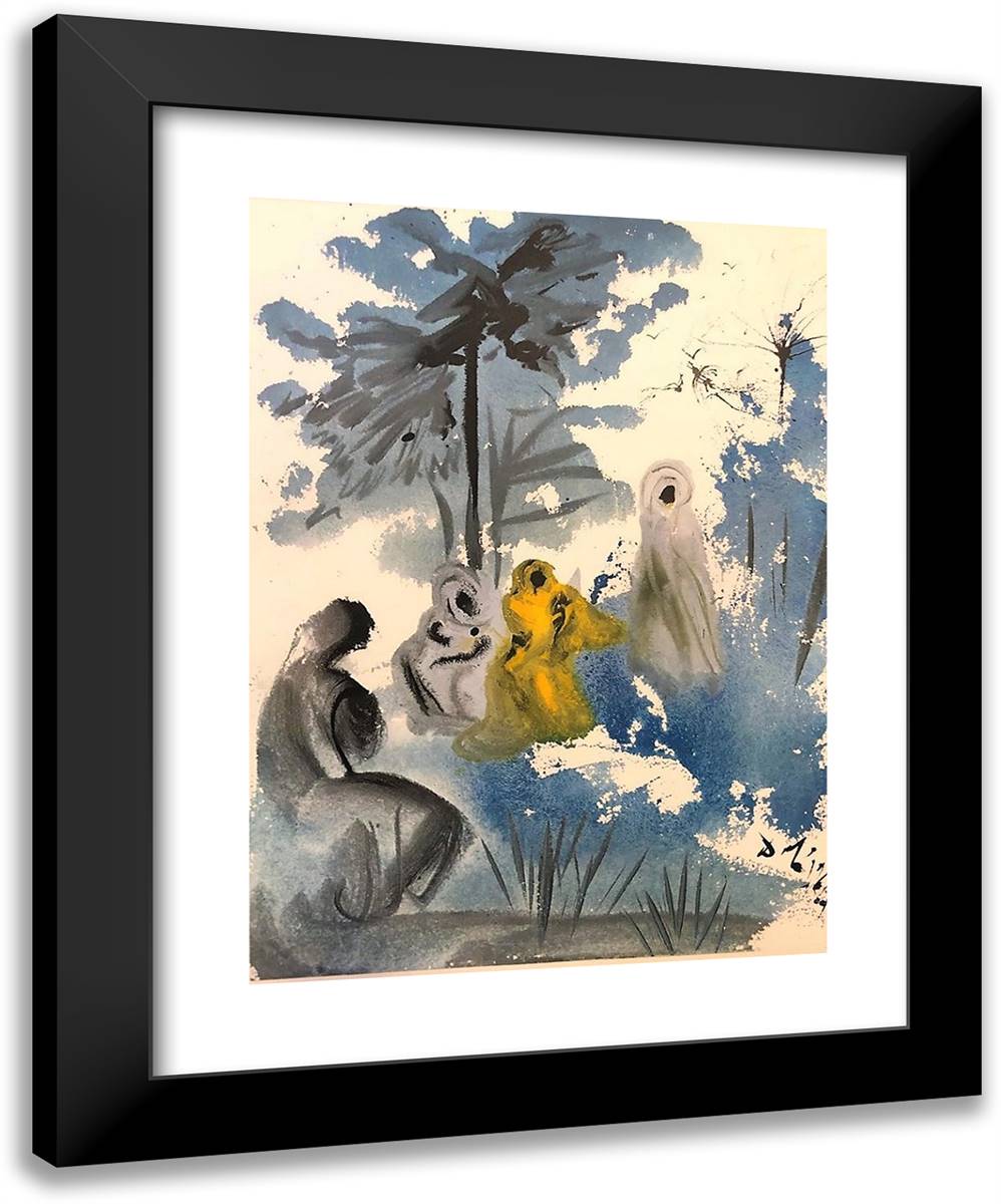 Familia Ruth Moabitidis 19x24 Black Modern Wood Framed Art Print Poster by Dali, Salvador