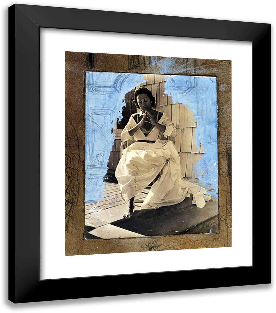 Gala as Madonna of Port Lligat 20x23 Black Modern Wood Framed Art Print Poster by Dali, Salvador