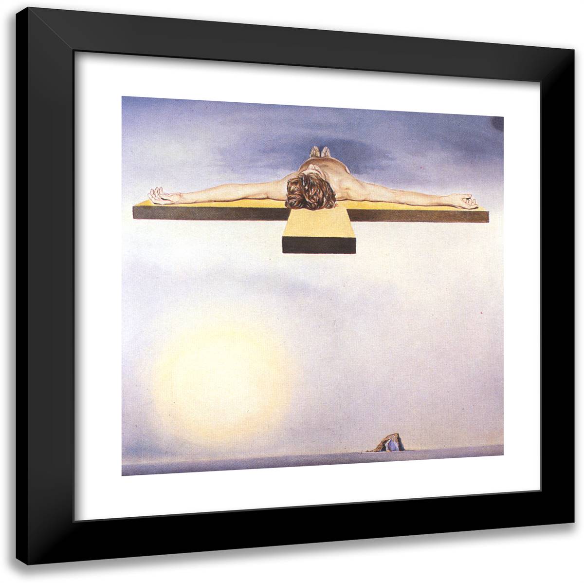 Gala's Christ 20x20 Black Modern Wood Framed Art Print Poster by Dali, Salvador