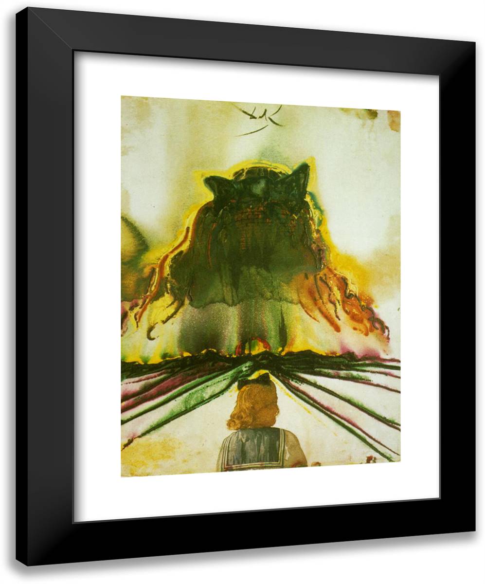 Gala's Dream (Dream of Paradise) 19x24 Black Modern Wood Framed Art Print Poster by Dali, Salvador