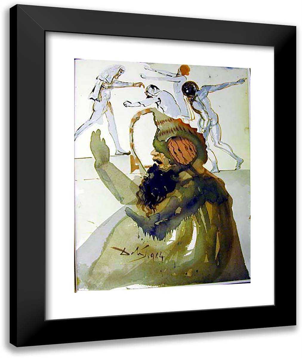 Iosephet Fratres in Aegypto 20x24 Black Modern Wood Framed Art Print Poster by Dali, Salvador