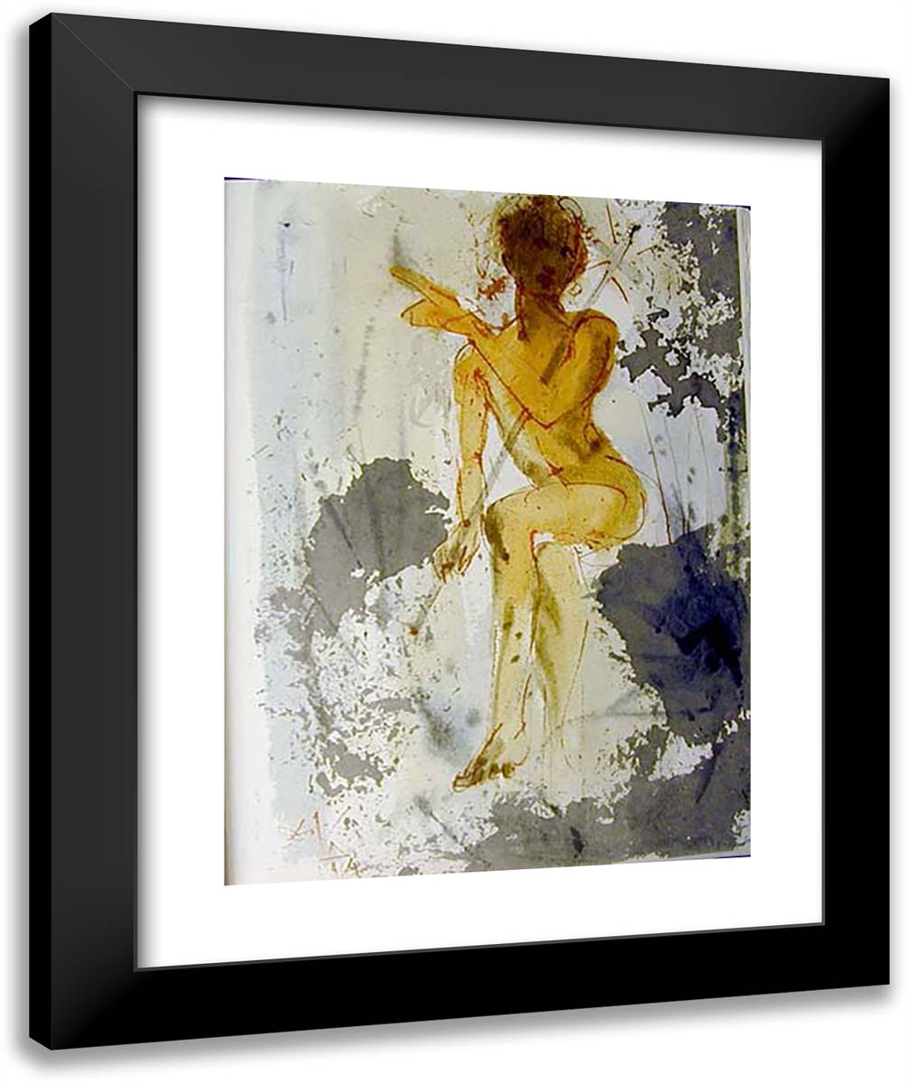 Ipse Erat Elias (Mark 14) 20x24 Black Modern Wood Framed Art Print Poster by Dali, Salvador