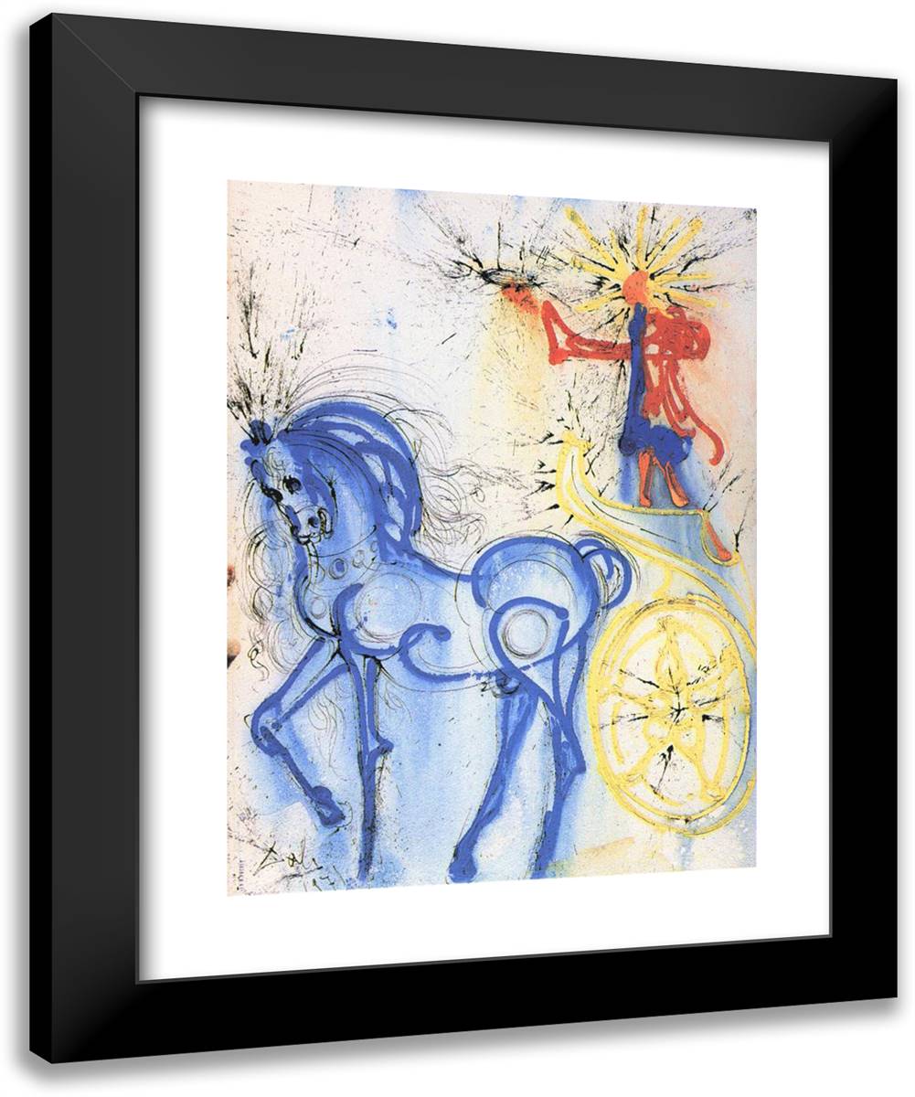 Le Char D'Or 20x24 Black Modern Wood Framed Art Print Poster by Dali, Salvador