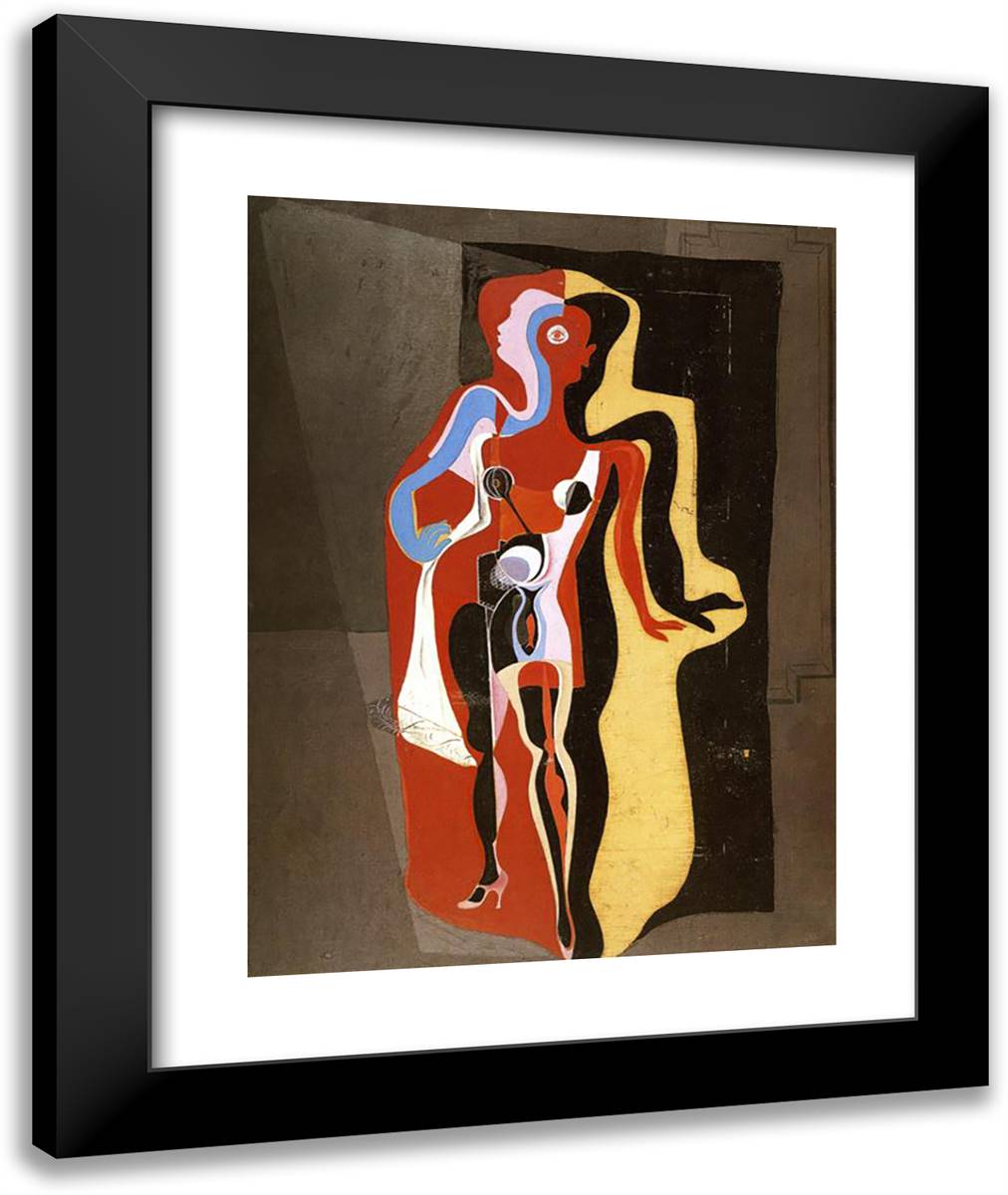 Mannequin (Barcelona Mannequin) 20x24 Black Modern Wood Framed Art Print Poster by Dali, Salvador
