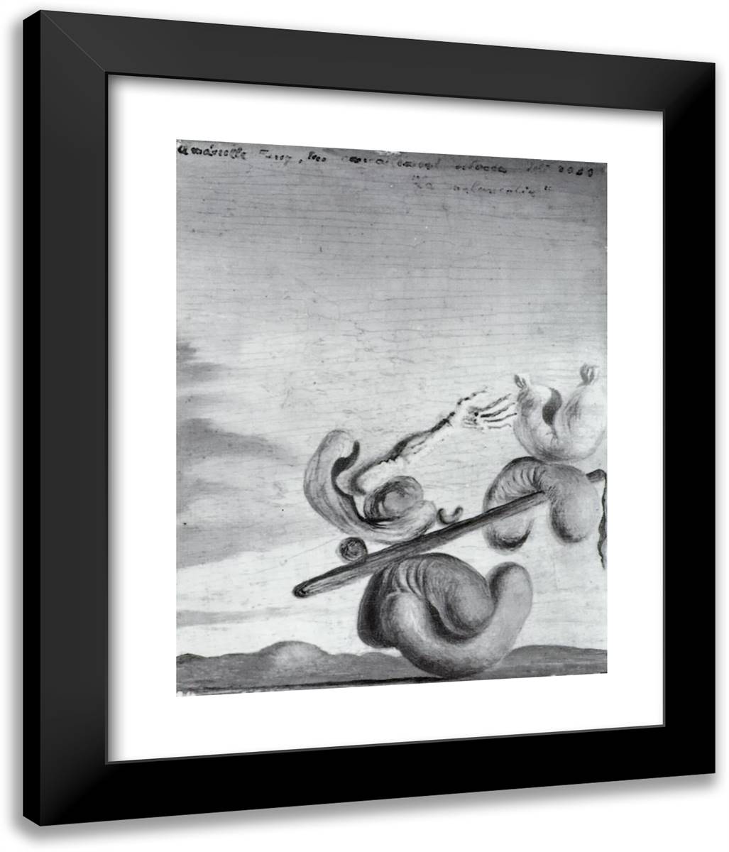 Melancholy - to Marcel Remy in Friendship 20x24 Black Modern Wood Framed Art Print Poster by Dali, Salvador