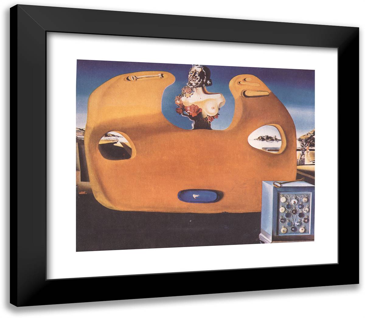 Memory of the Child-Woman 23x20 Black Modern Wood Framed Art Print Poster by Dali, Salvador