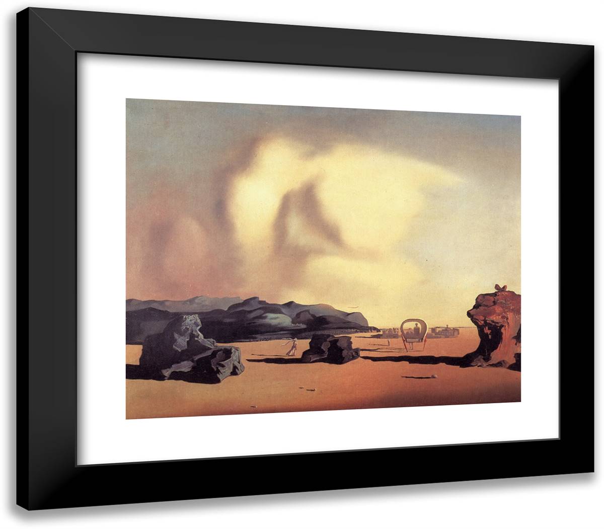 Moment De Transition 23x20 Black Modern Wood Framed Art Print Poster by Dali, Salvador