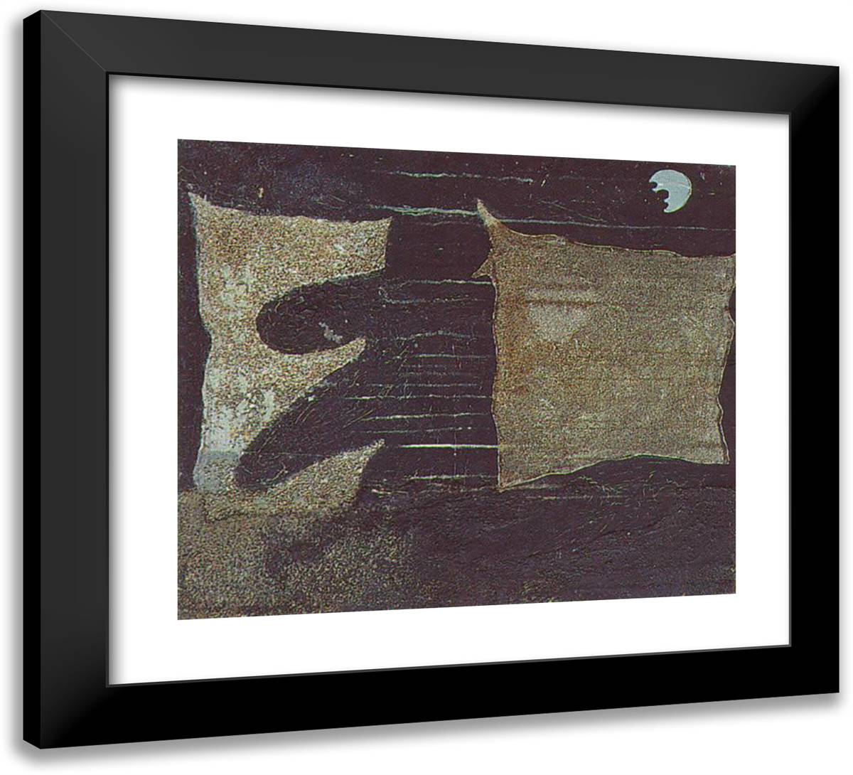 Moonlight 22x20 Black Modern Wood Framed Art Print Poster by Dali, Salvador