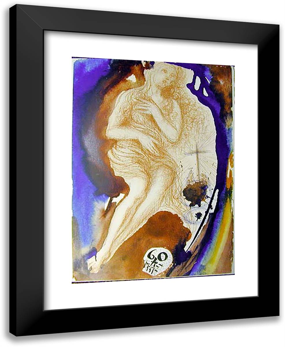 Muliere Peccatrici Remittuntur Peccata Multa 19x24 Black Modern Wood Framed Art Print Poster by Dali, Salvador