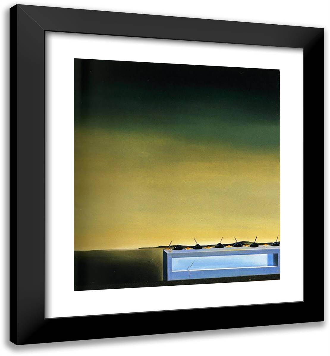 Nostalgia of the Cannibal 20x22 Black Modern Wood Framed Art Print Poster by Dali, Salvador