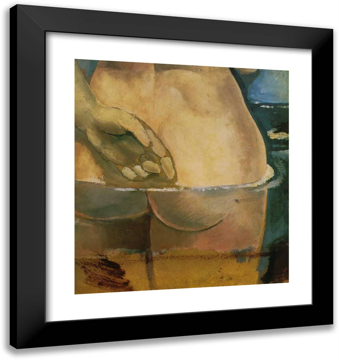Nude in the Water 20x21 Black Modern Wood Framed Art Print Poster by Dali, Salvador