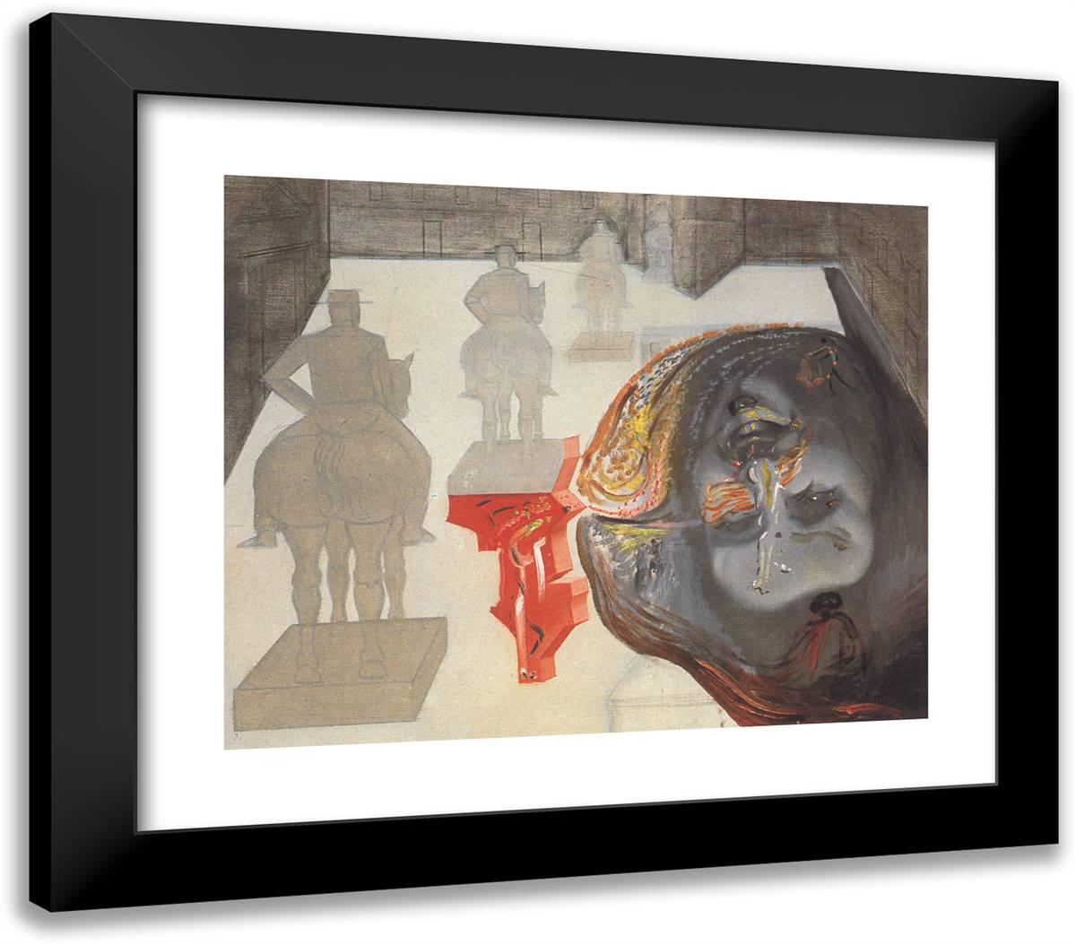 Ole 23x20 Black Modern Wood Framed Art Print Poster by Dali, Salvador