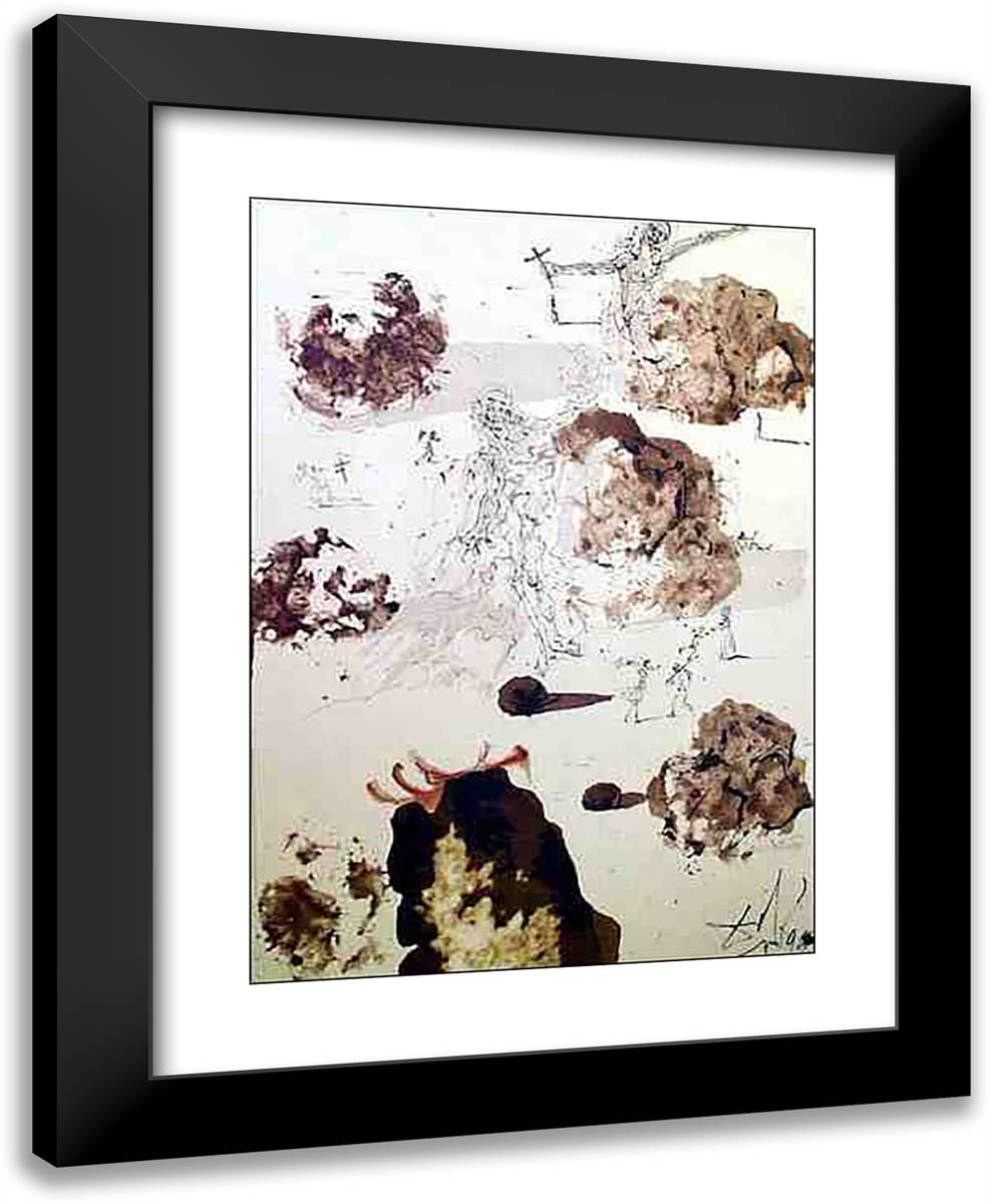 Omnes Gentes in Valle Iosaphat (Joel 32) 19x24 Black Modern Wood Framed Art Print Poster by Dali, Salvador