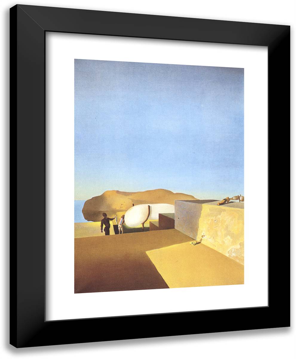 Persistence of Fair Weather 19x24 Black Modern Wood Framed Art Print Poster by Dali, Salvador