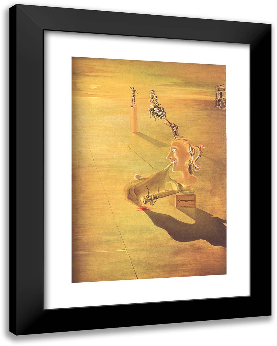 Phantasmagoria 19x24 Black Modern Wood Framed Art Print Poster by Dali, Salvador