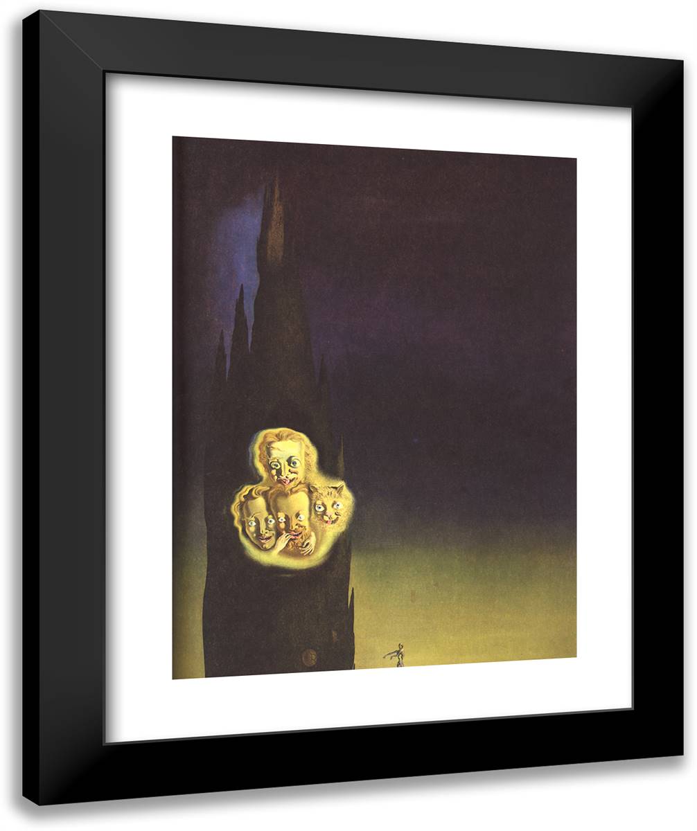 Phosphene of Laporte 20x24 Black Modern Wood Framed Art Print Poster by Dali, Salvador