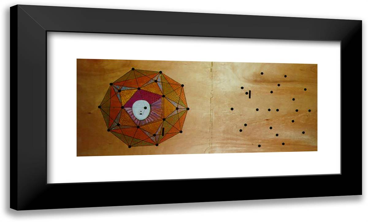 Pierrot Lunaire 24x14 Black Modern Wood Framed Art Print Poster by Dali, Salvador