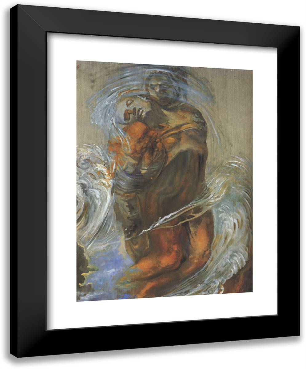 Pieta 19x24 Black Modern Wood Framed Art Print Poster by Dali, Salvador