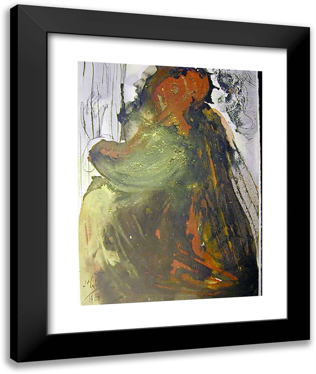 Planctus David in Mortem Saul 20x24 Black Modern Wood Framed Art Print Poster by Dali, Salvador