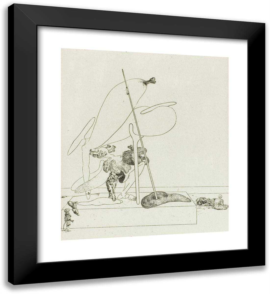 Plate 24, from Les Chants De Maldoror 20x22 Black Modern Wood Framed Art Print Poster by Dali, Salvador