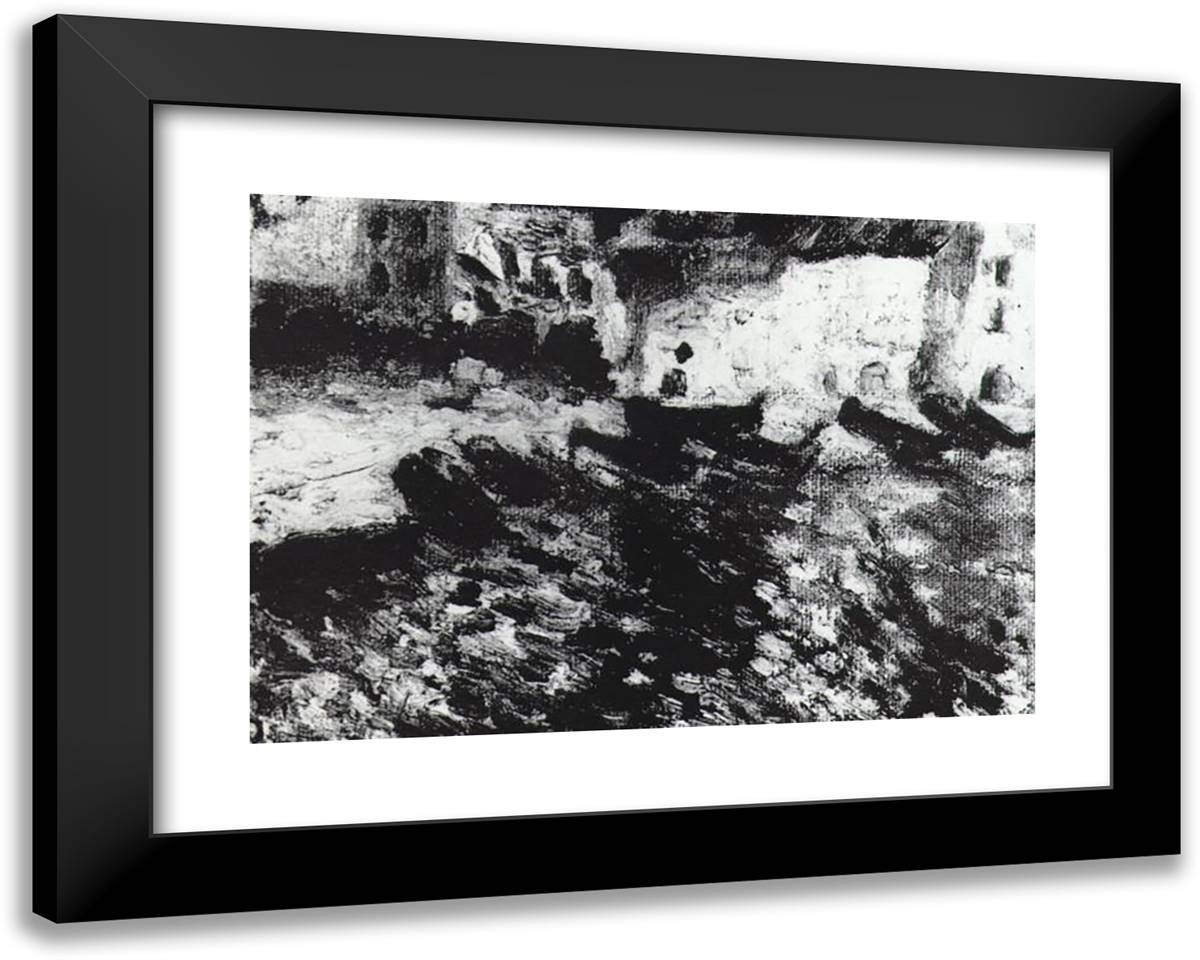 Port Dogue - Cadaques 24x19 Black Modern Wood Framed Art Print Poster by Dali, Salvador