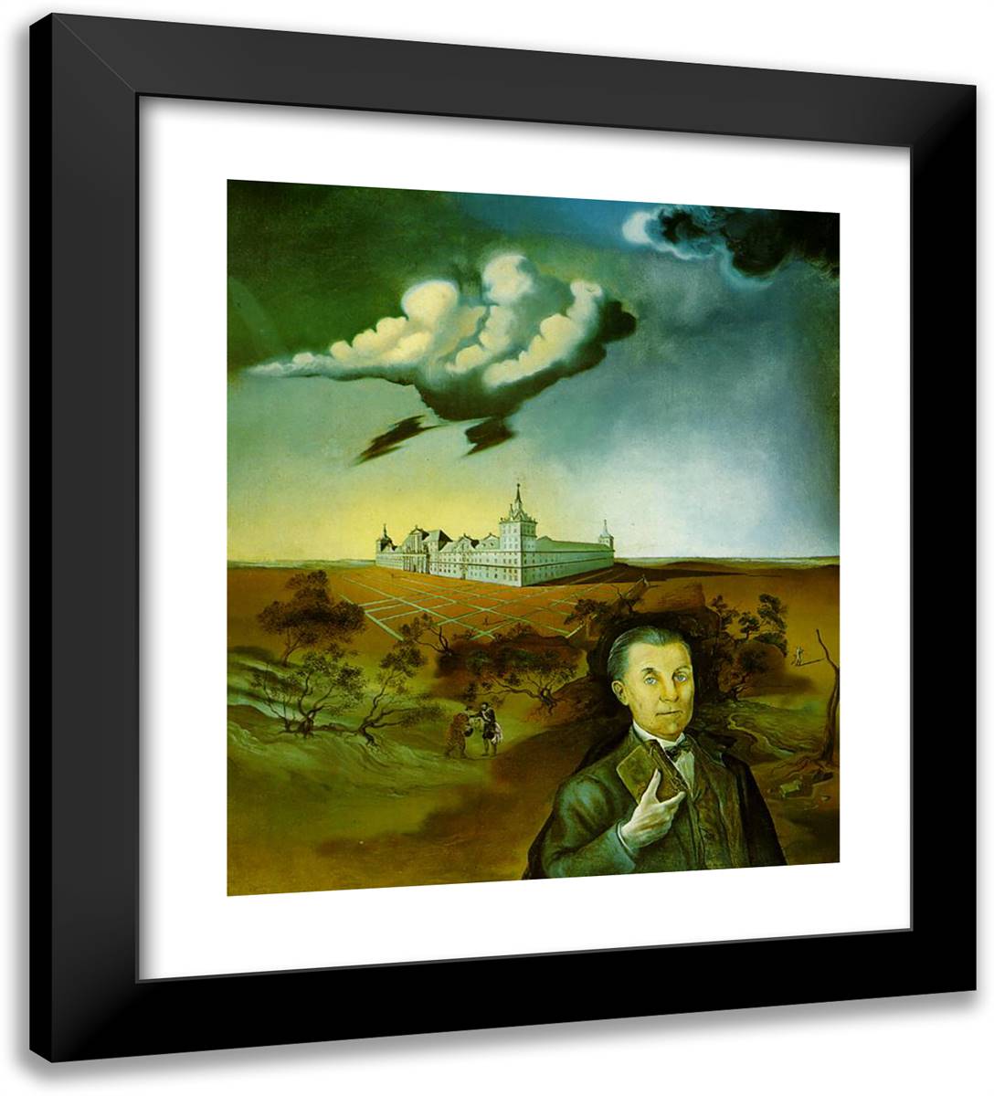 Portrait of Ambassador Cardenas 20x22 Black Modern Wood Framed Art Print Poster by Dali, Salvador