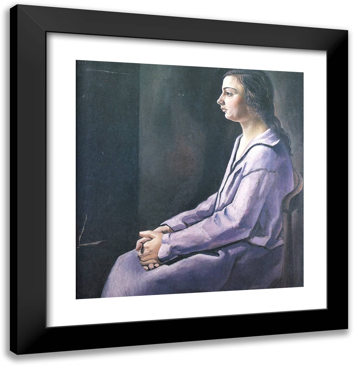 Portrait of Anna Maria 20x21 Black Modern Wood Framed Art Print Poster by Dali, Salvador