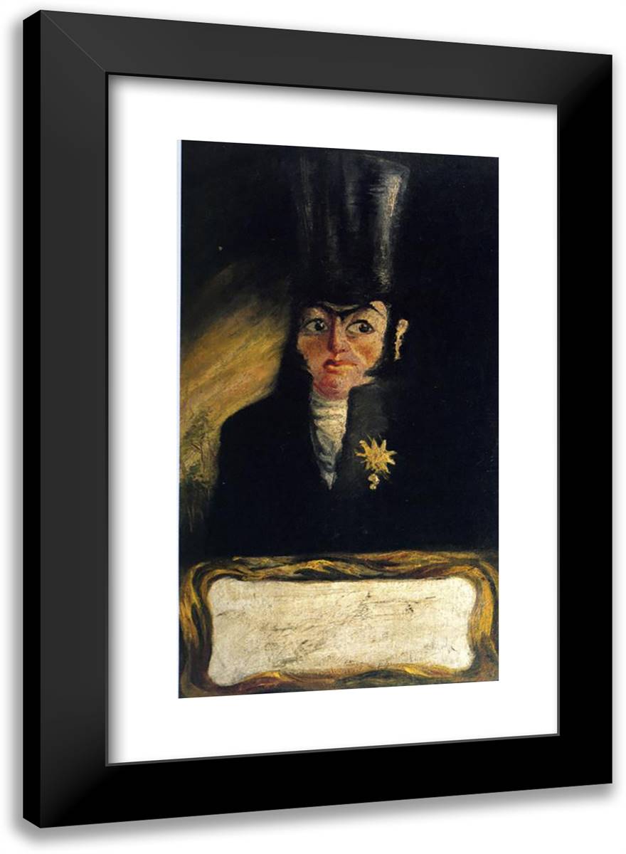 Portrait of El Sany Pancraci 17x24 Black Modern Wood Framed Art Print Poster by Dali, Salvador
