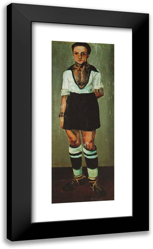 Portrait of Jaume Miravidles as a Footballer 14x24 Black Modern Wood Framed Art Print Poster by Dali, Salvador