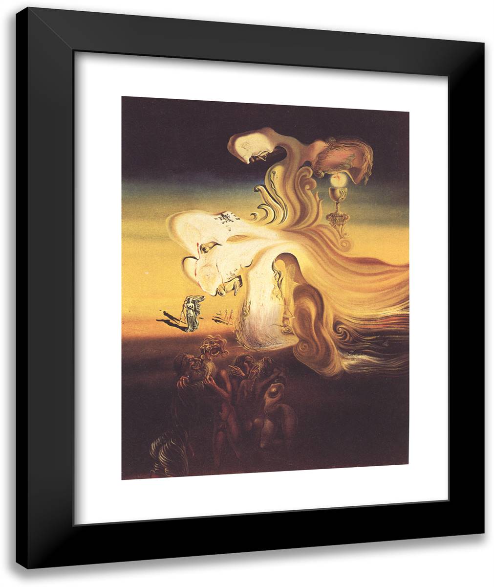 Profanation of the Host 20x24 Black Modern Wood Framed Art Print Poster by Dali, Salvador