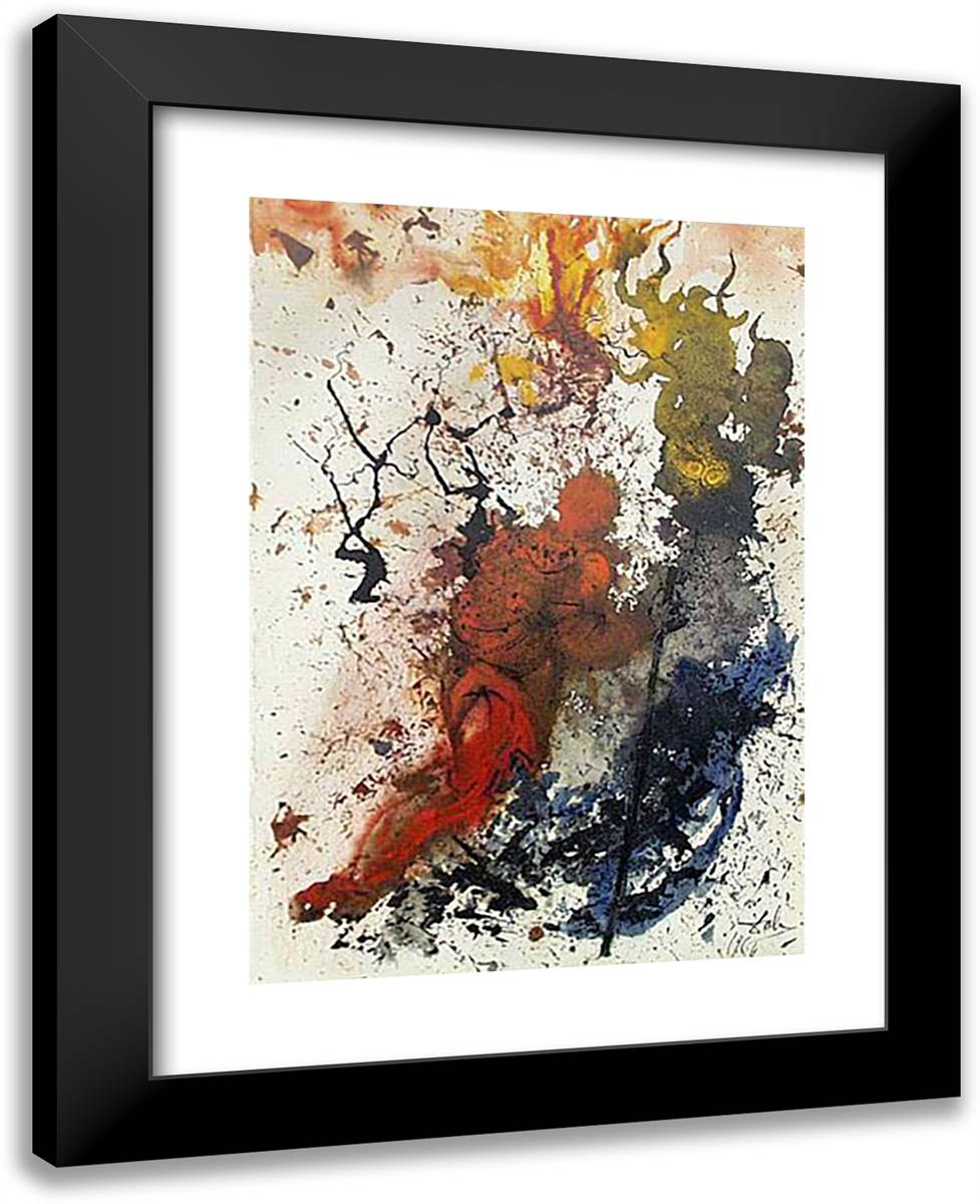 Rubus Incombustus (Exodus 32) 19x24 Black Modern Wood Framed Art Print Poster by Dali, Salvador