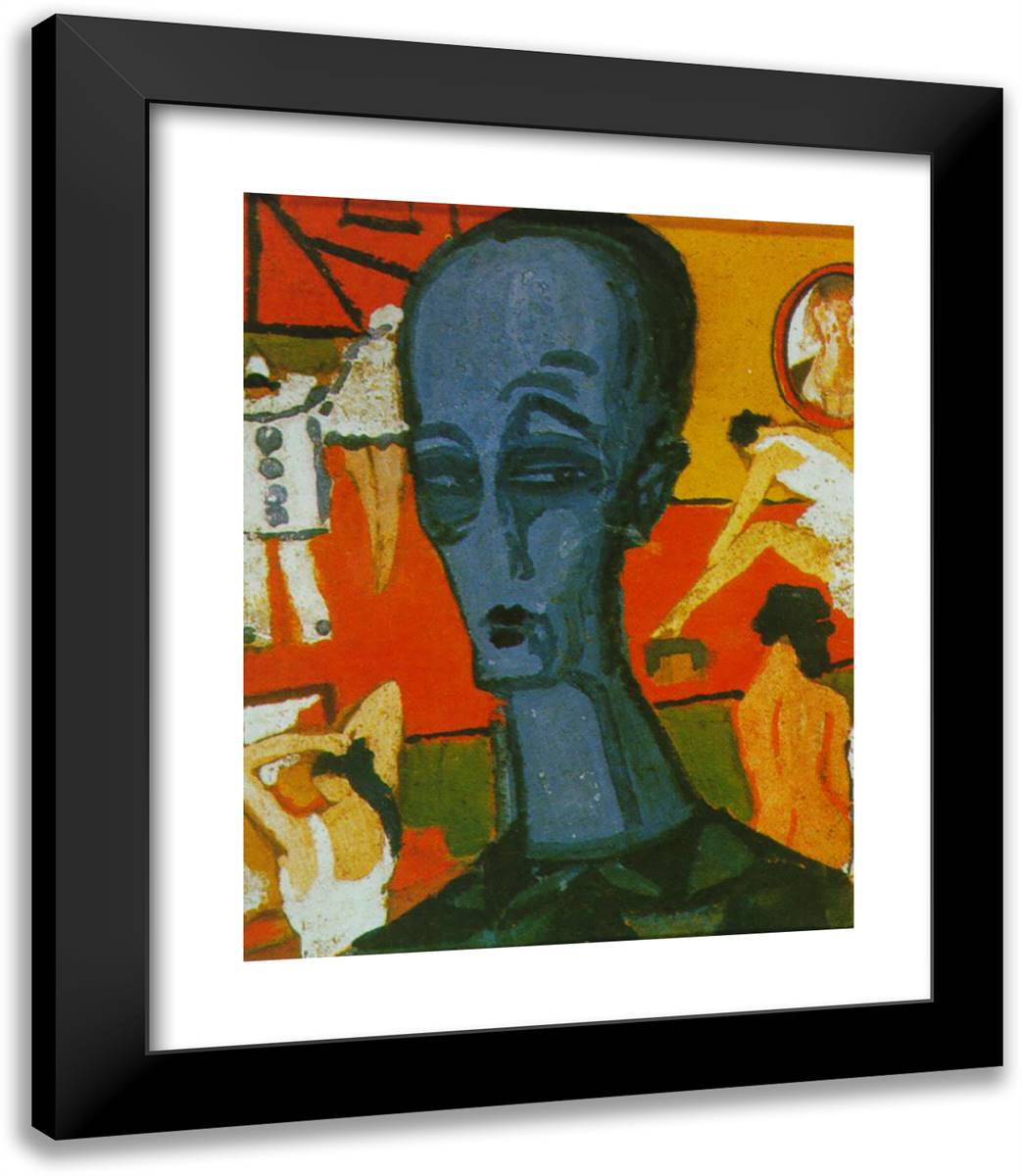 Saltimbanques 20x23 Black Modern Wood Framed Art Print Poster by Dali, Salvador