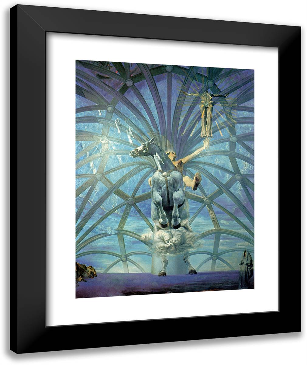 Santiago El Grande 20x24 Black Modern Wood Framed Art Print Poster by Dali, Salvador
