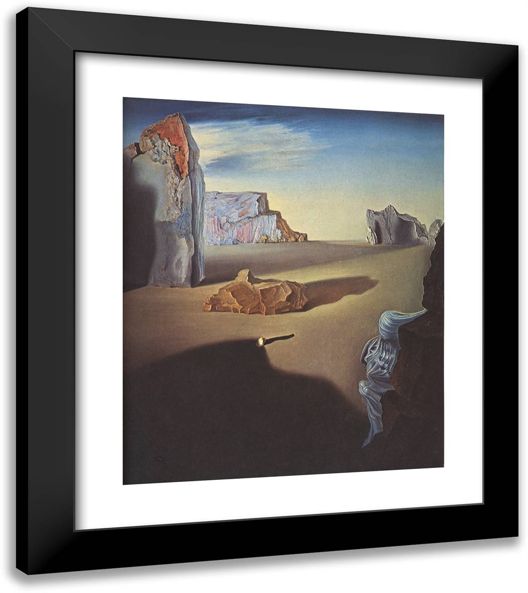 Shades of Night Descending 20x23 Black Modern Wood Framed Art Print Poster by Dali, Salvador
