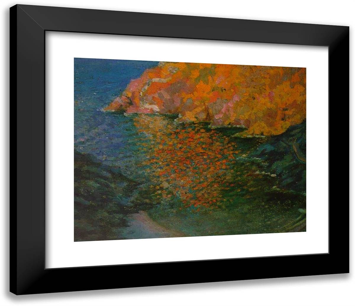 Small Rocky Bay of Nans (Cadaques) 23x20 Black Modern Wood Framed Art Print Poster by Dali, Salvador