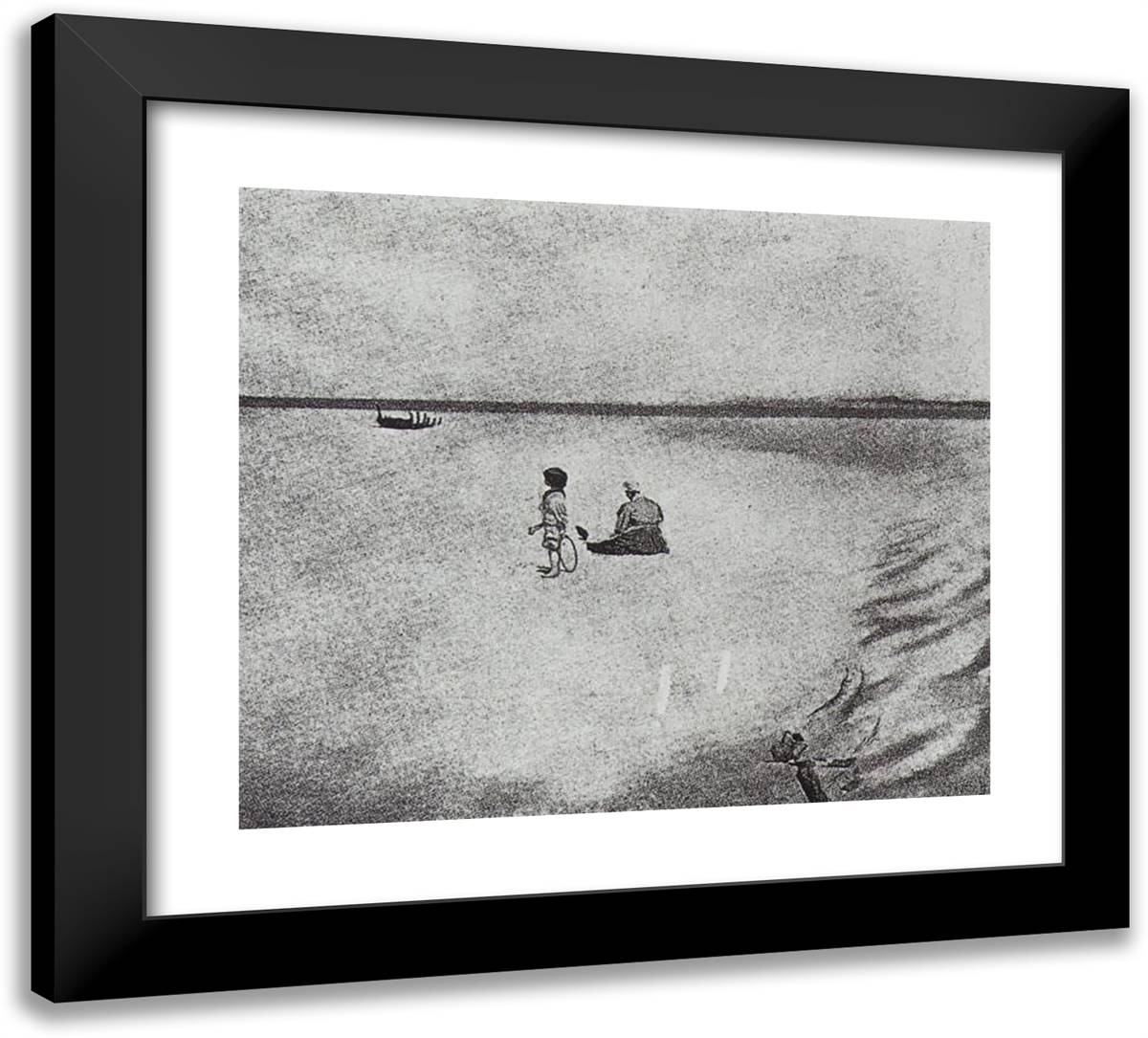 South (Noon) 22x20 Black Modern Wood Framed Art Print Poster by Dali, Salvador