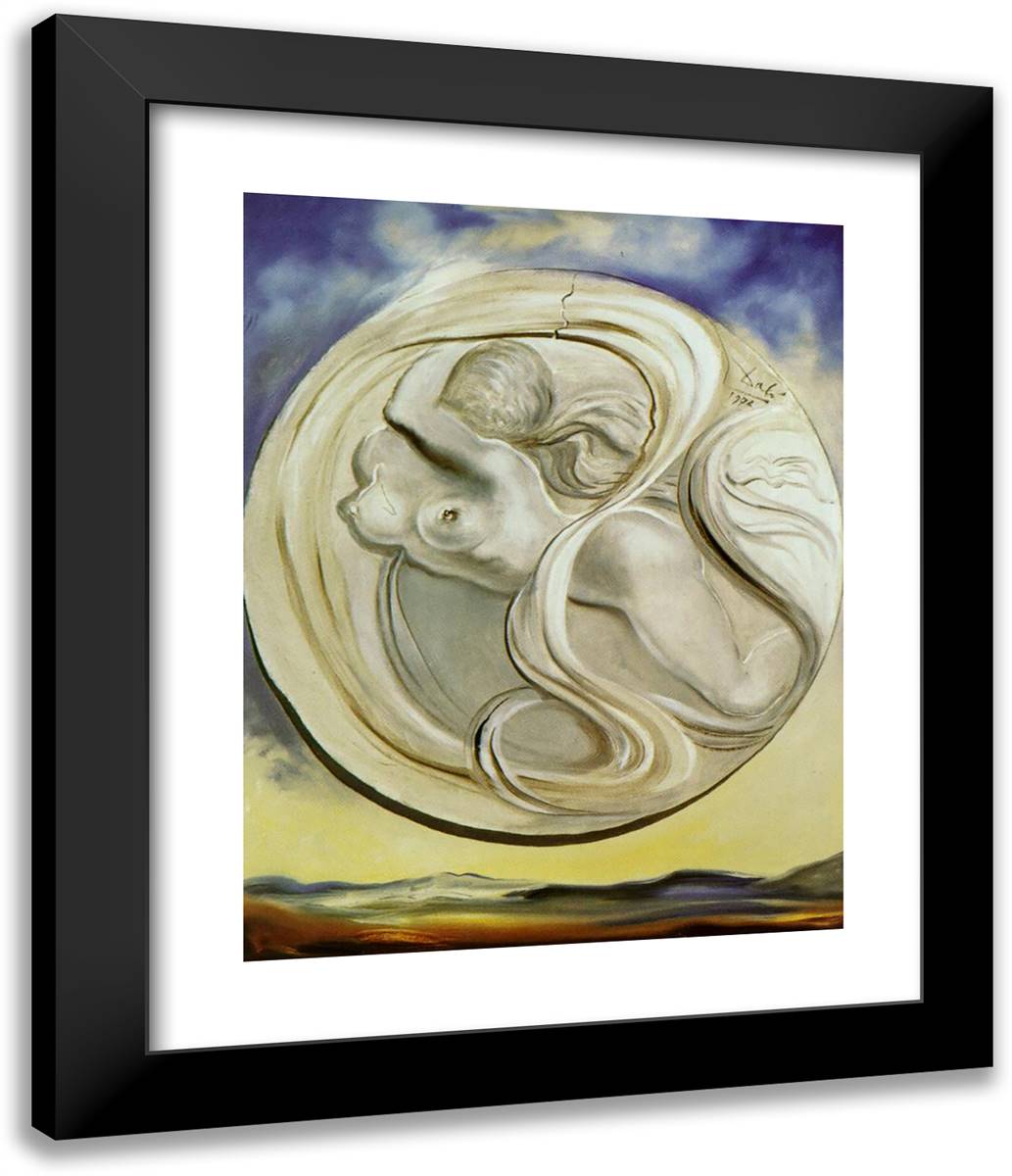 Space Eve 20x24 Black Modern Wood Framed Art Print Poster by Dali, Salvador