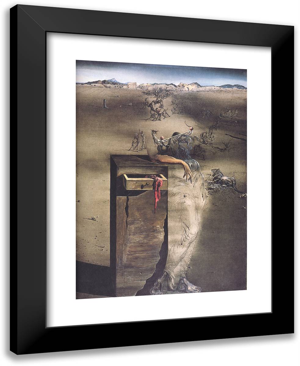 Spain 19x24 Black Modern Wood Framed Art Print Poster by Dali, Salvador