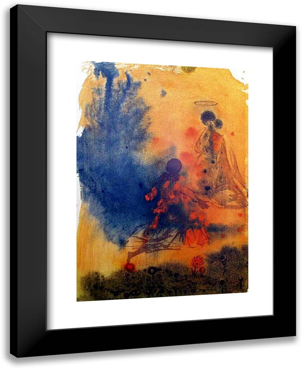 Sponsabo Te Mihi in Sempiternum (Song of Songs 212) 19x24 Black Modern Wood Framed Art Print Poster by Dali, Salvador