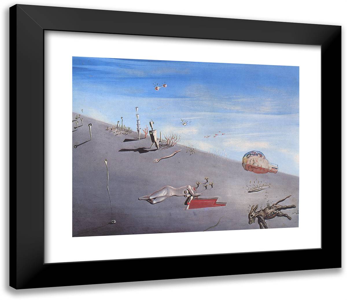 Study for Honey Is Sweeter Than Blood 23x20 Black Modern Wood Framed Art Print Poster by Dali, Salvador