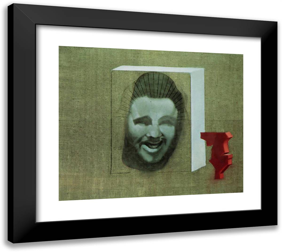 Study for 'Ole' (Unfinished) 22x20 Black Modern Wood Framed Art Print Poster by Dali, Salvador