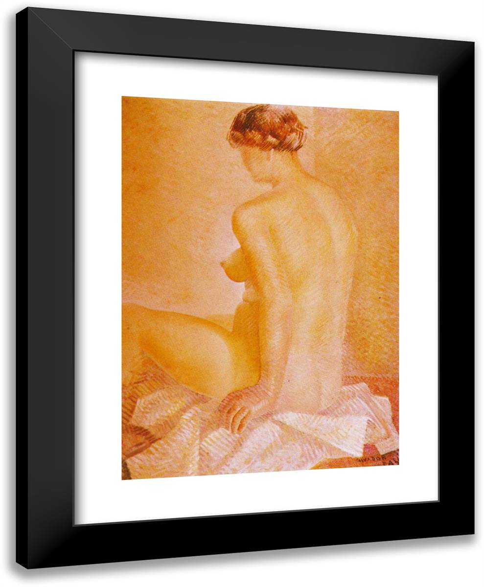 Study of Nude 19x24 Black Modern Wood Framed Art Print Poster by Dali, Salvador