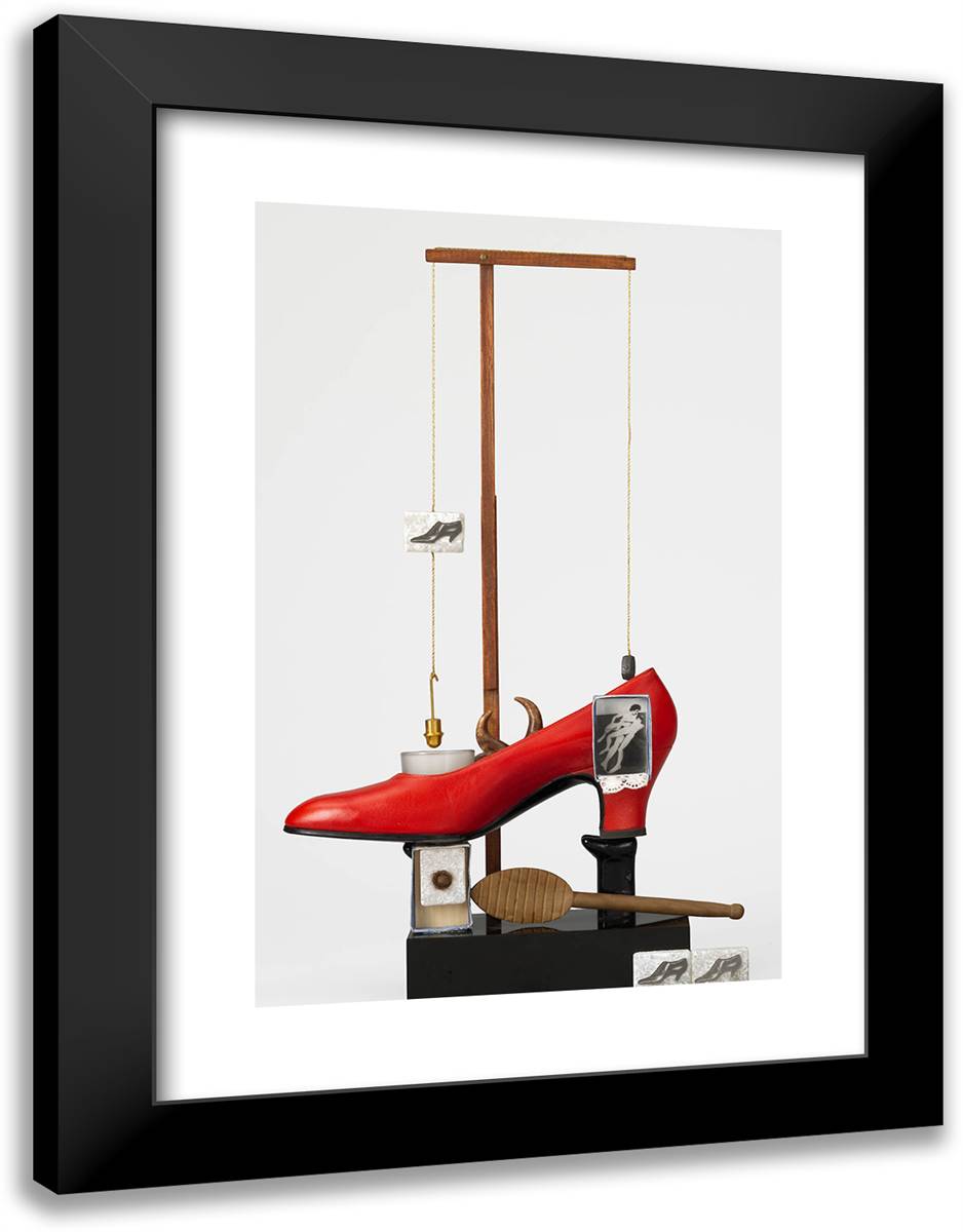 Surrealist Object Functioning Symbolically 18x24 Black Modern Wood Framed Art Print Poster by Dali, Salvador