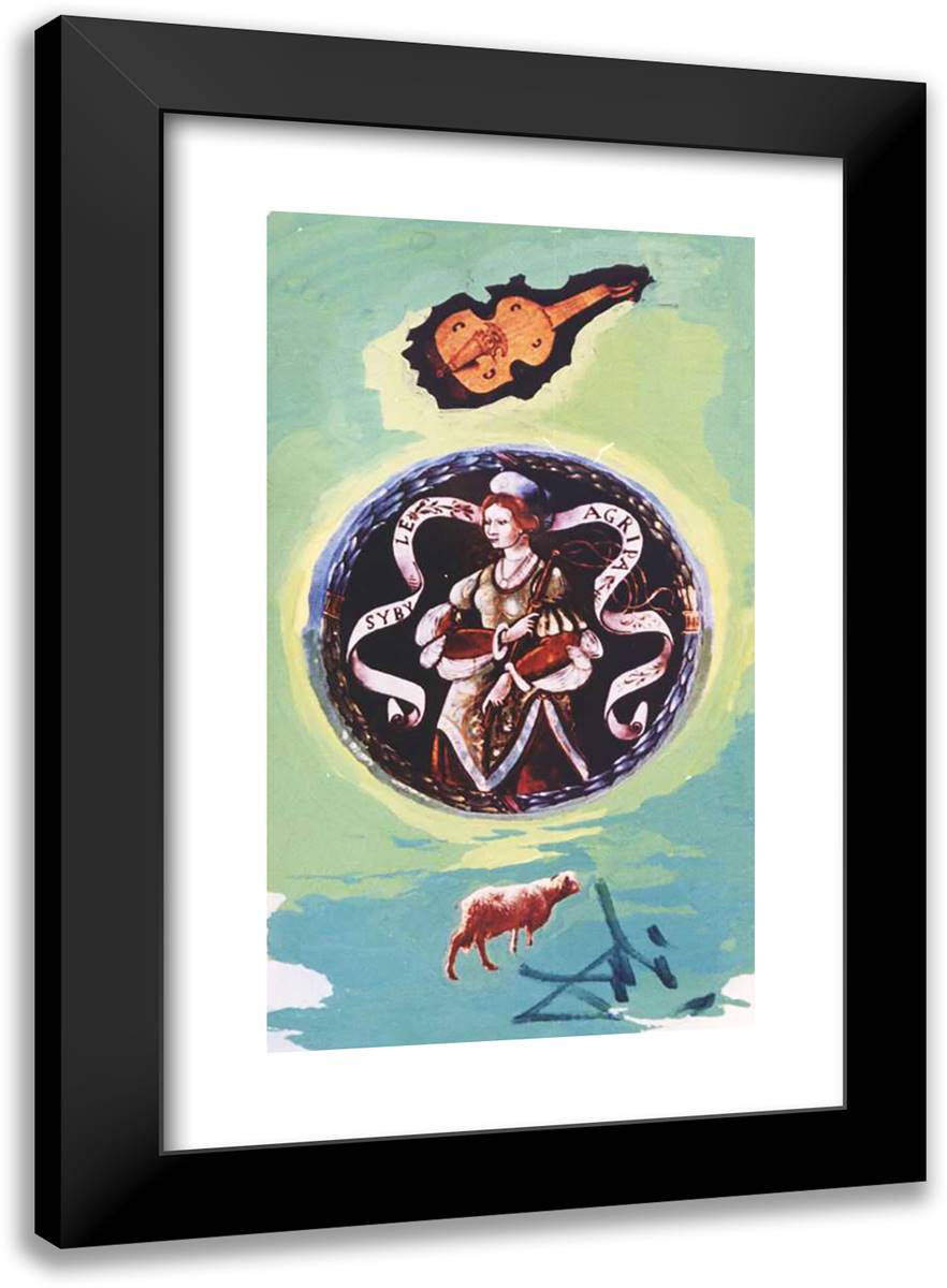Sybyle Agripa 17x24 Black Modern Wood Framed Art Print Poster by Dali, Salvador