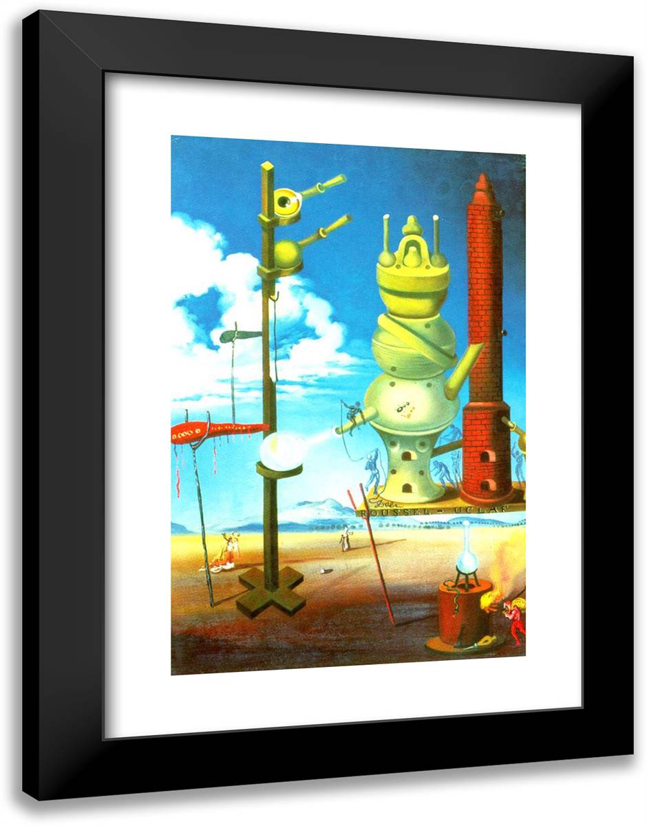 The Alchemist 18x24 Black Modern Wood Framed Art Print Poster by Dali, Salvador