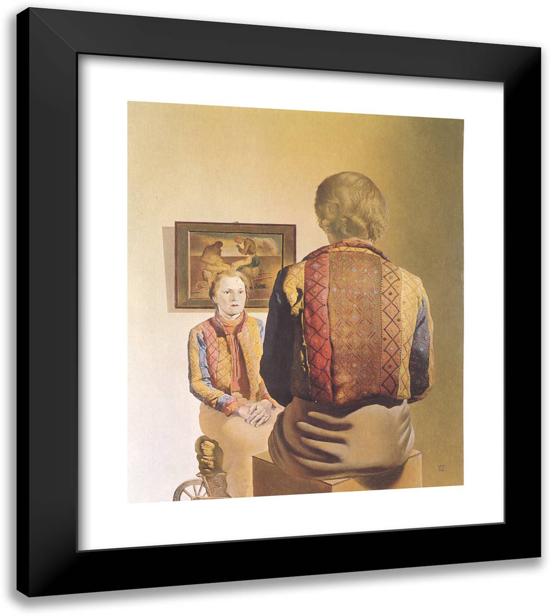 The Angelus of Gala 20x23 Black Modern Wood Framed Art Print Poster by Dali, Salvador