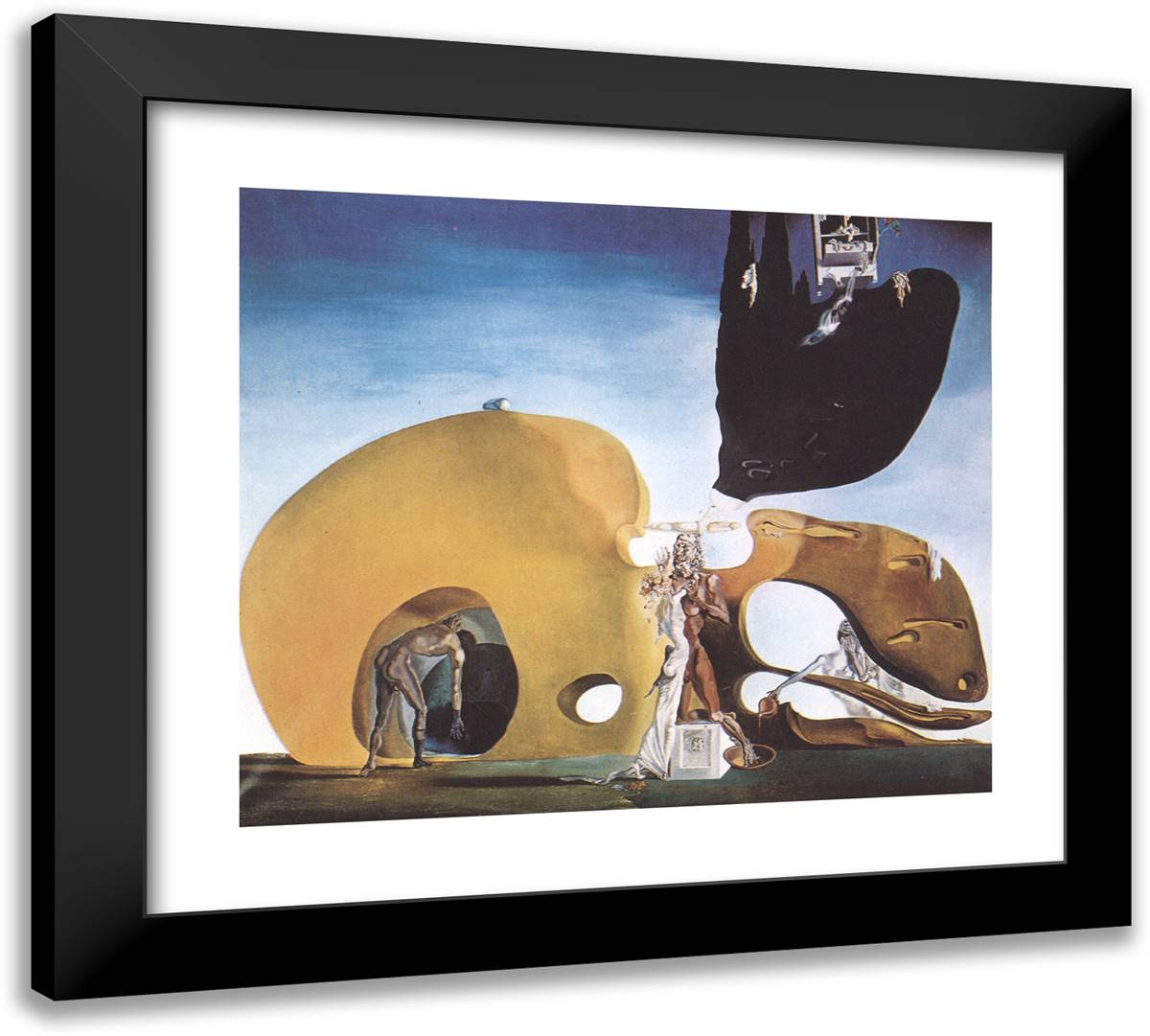 The Birth of Liquid Desires 22x20 Black Modern Wood Framed Art Print Poster by Dali, Salvador