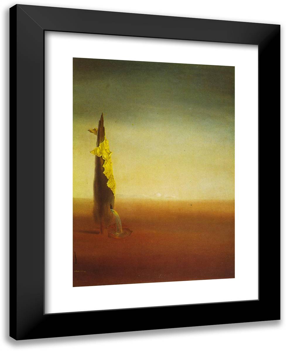 The Birth of Liquid Fears 19x24 Black Modern Wood Framed Art Print Poster by Dali, Salvador